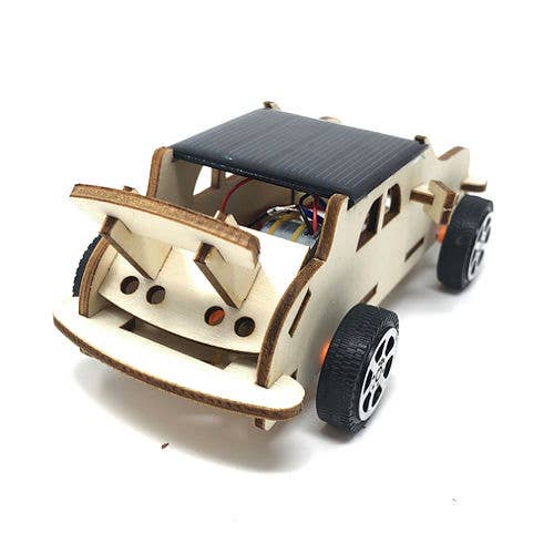 Wooden solar powered car STEM kit