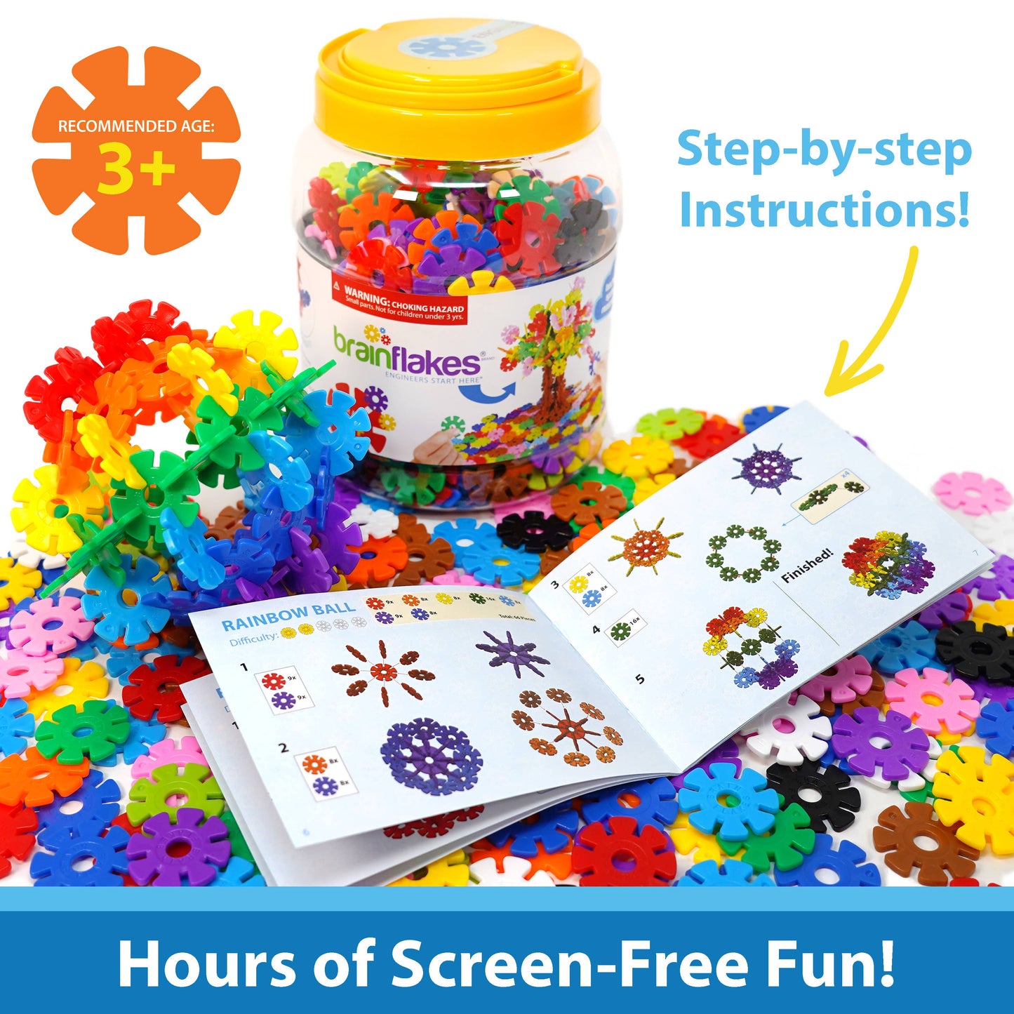 Brain Flakes 500 Piece Interlocking Plastic Disc Set