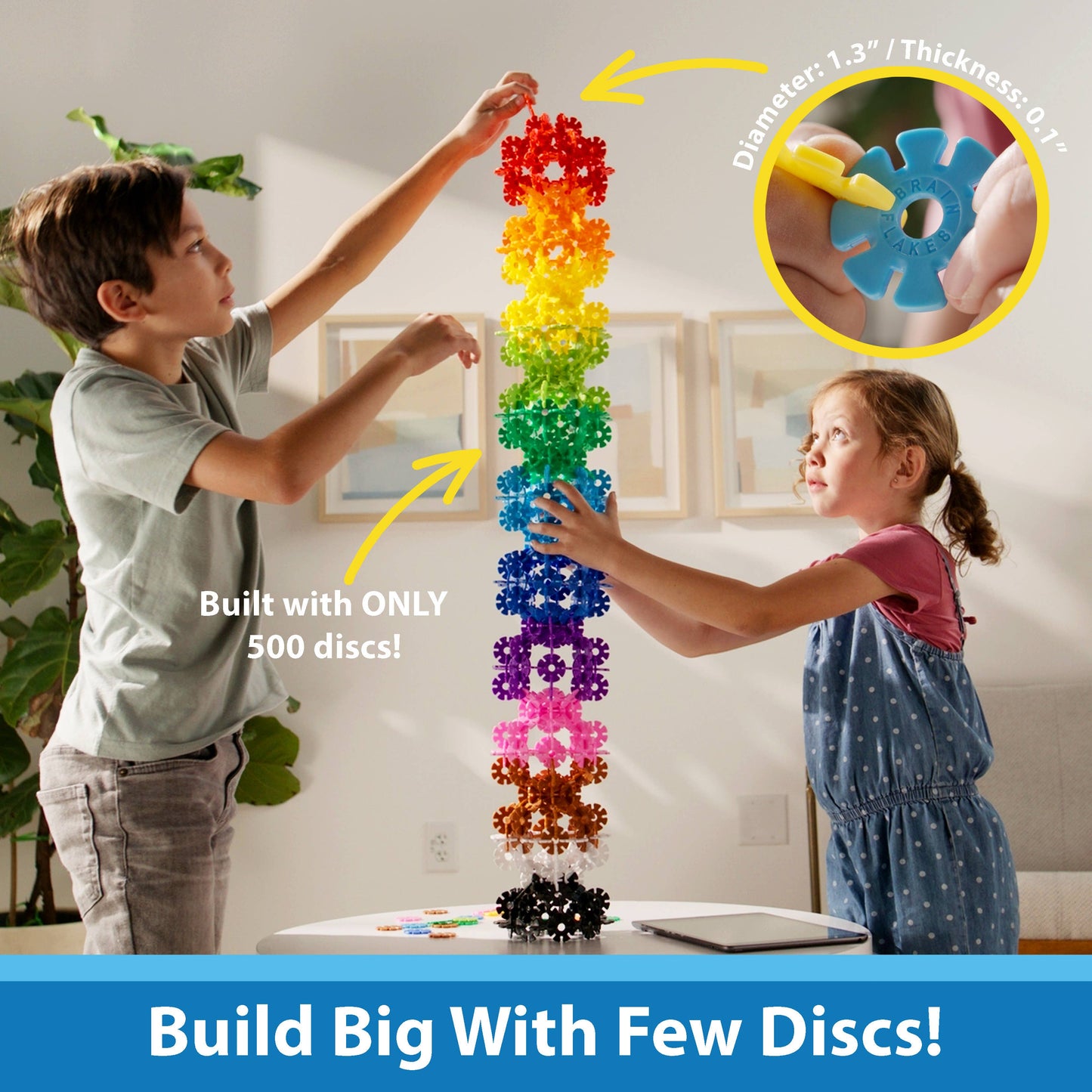 Brain Flakes 500 Piece Interlocking Plastic Disc Set