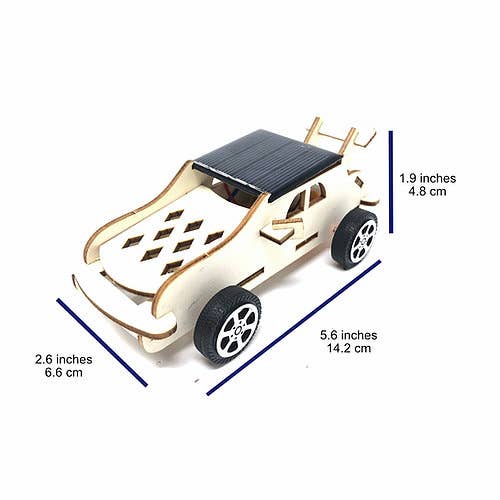 Wooden solar powered car STEM kit