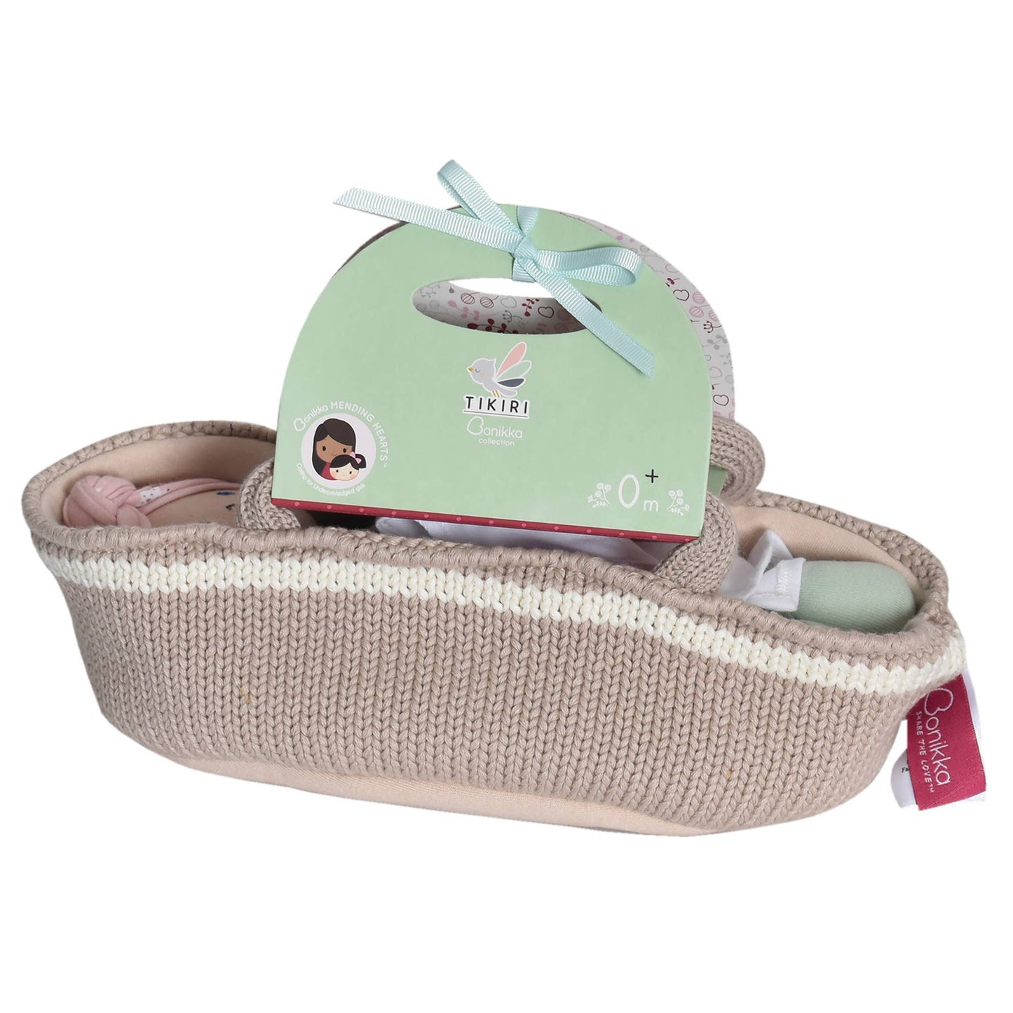 Knitted Carry Cot and baby (sold out)