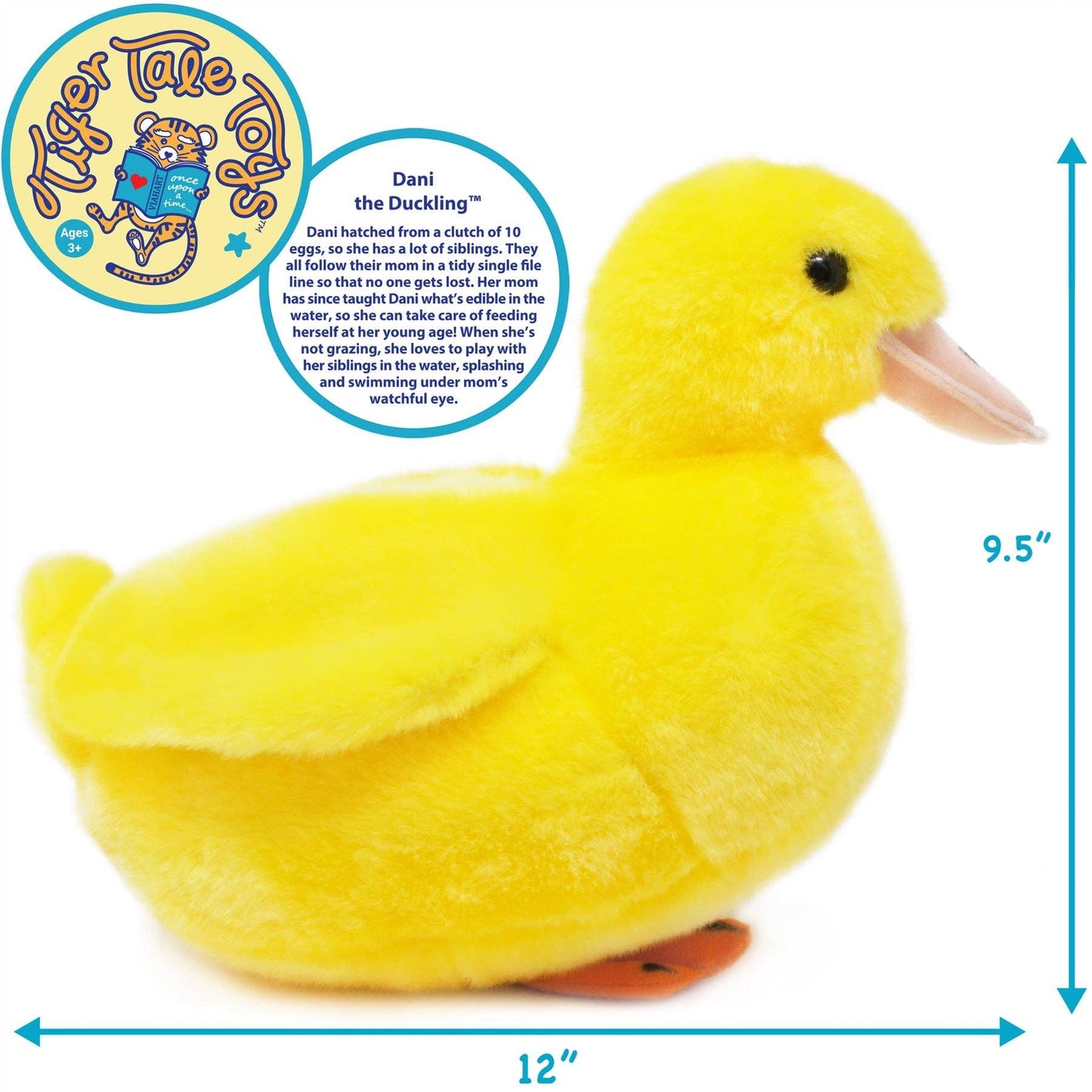 Dani The Duckling | 12 Inch Stuffed Animal Plush