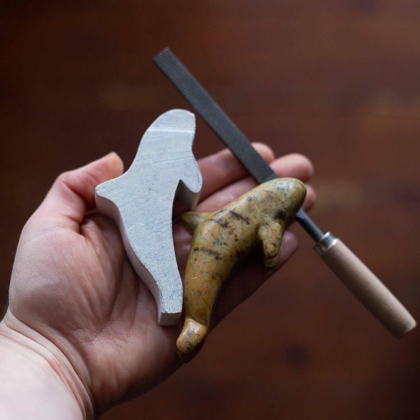 Orca Soapstone Carving and Whittling