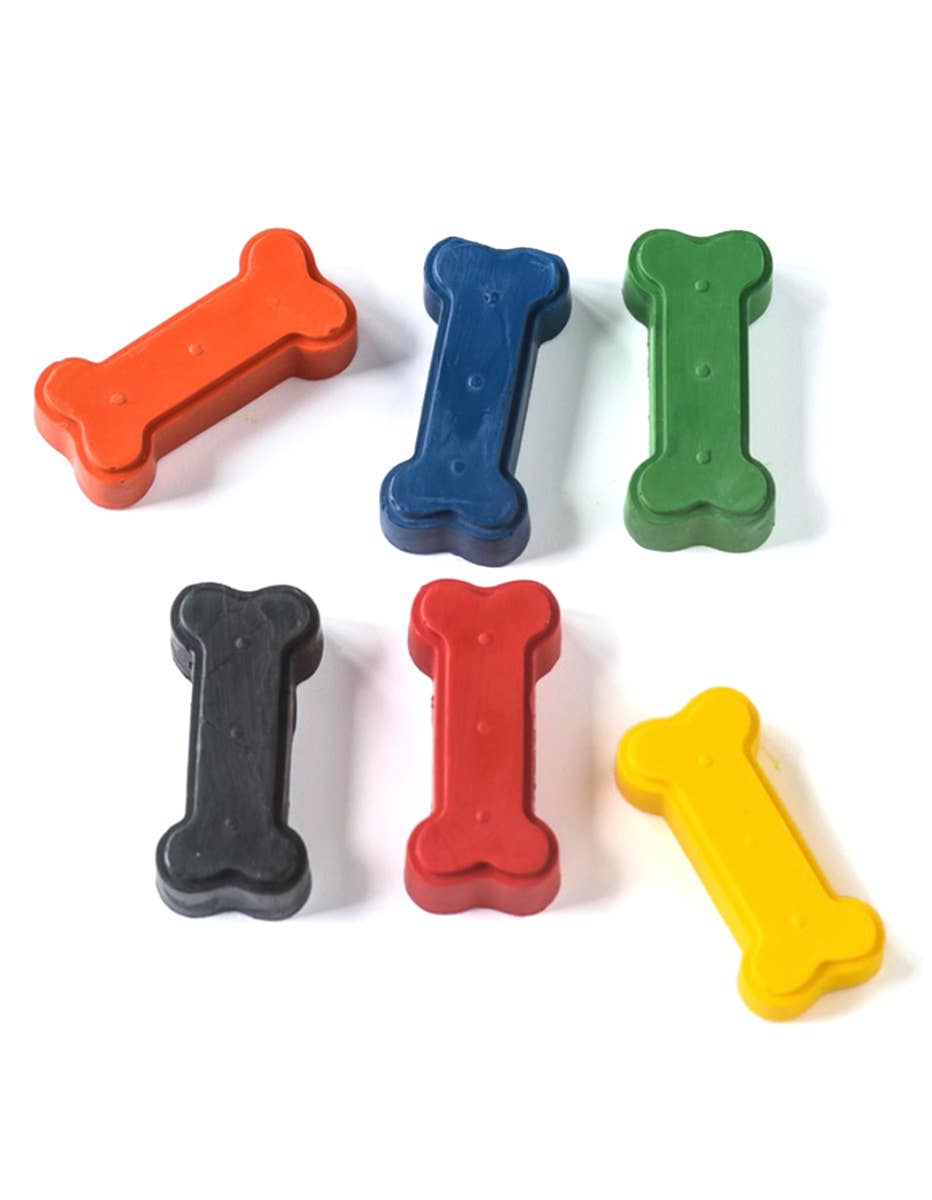 Beeswax dog bone crayons