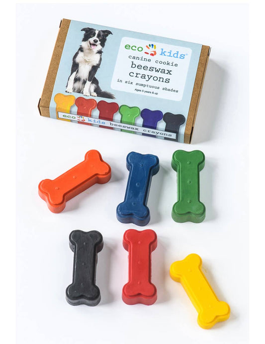 Beeswax dog bone crayons