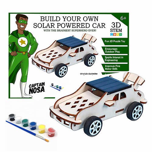 Wooden solar powered car STEM kit