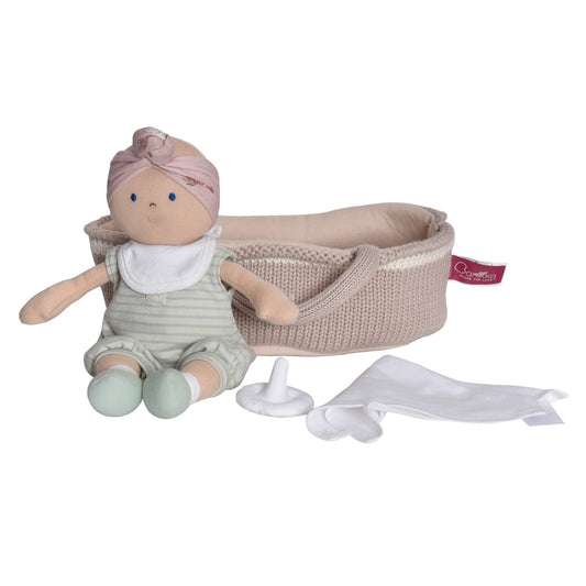 Knitted Carry Cot and baby (sold out)