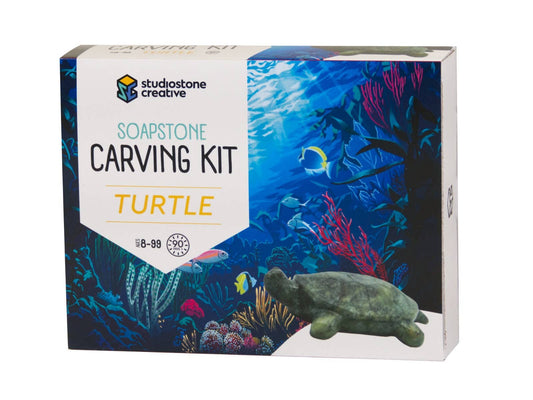 Turtle Soapstone Carving & Whittling kit